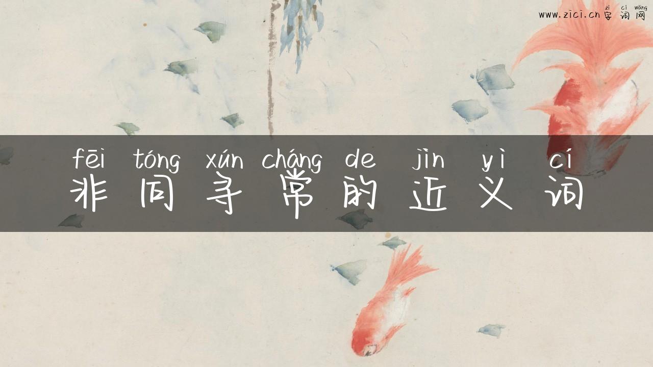 非同寻常的近义词