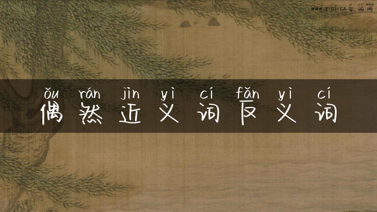 偶然近义词反义词