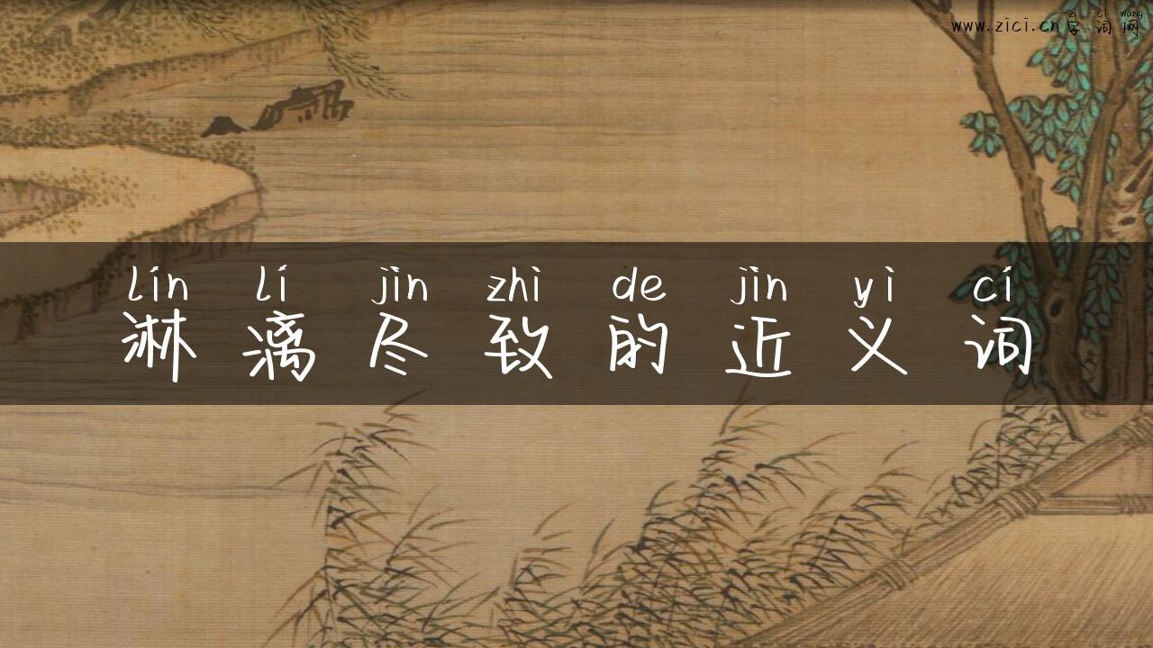淋漓尽致的近义词