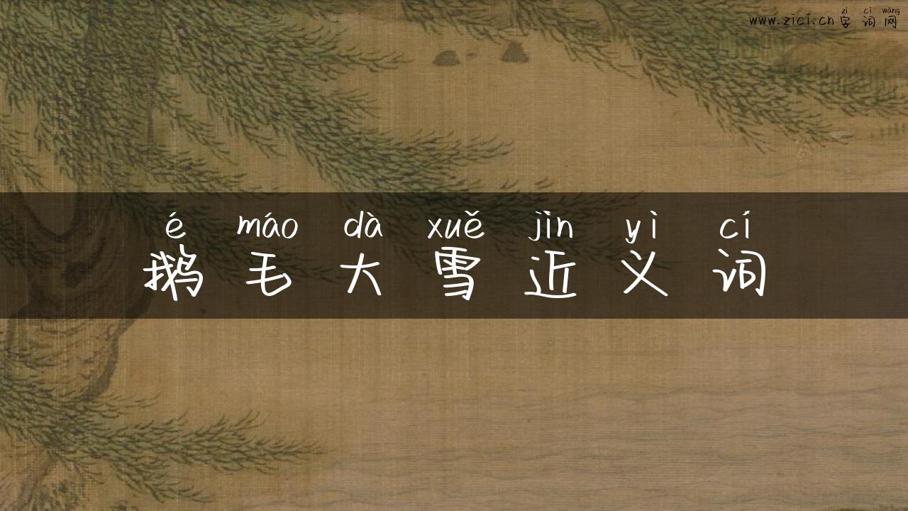 鹅毛大雪近义词