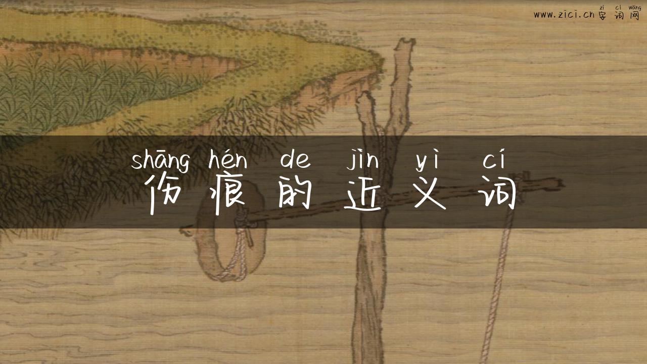 伤痕的近义词