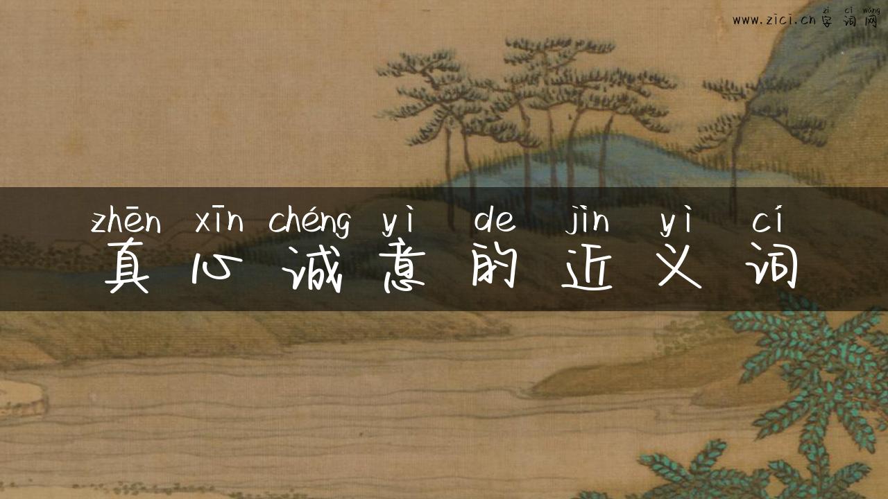 真心诚意的近义词