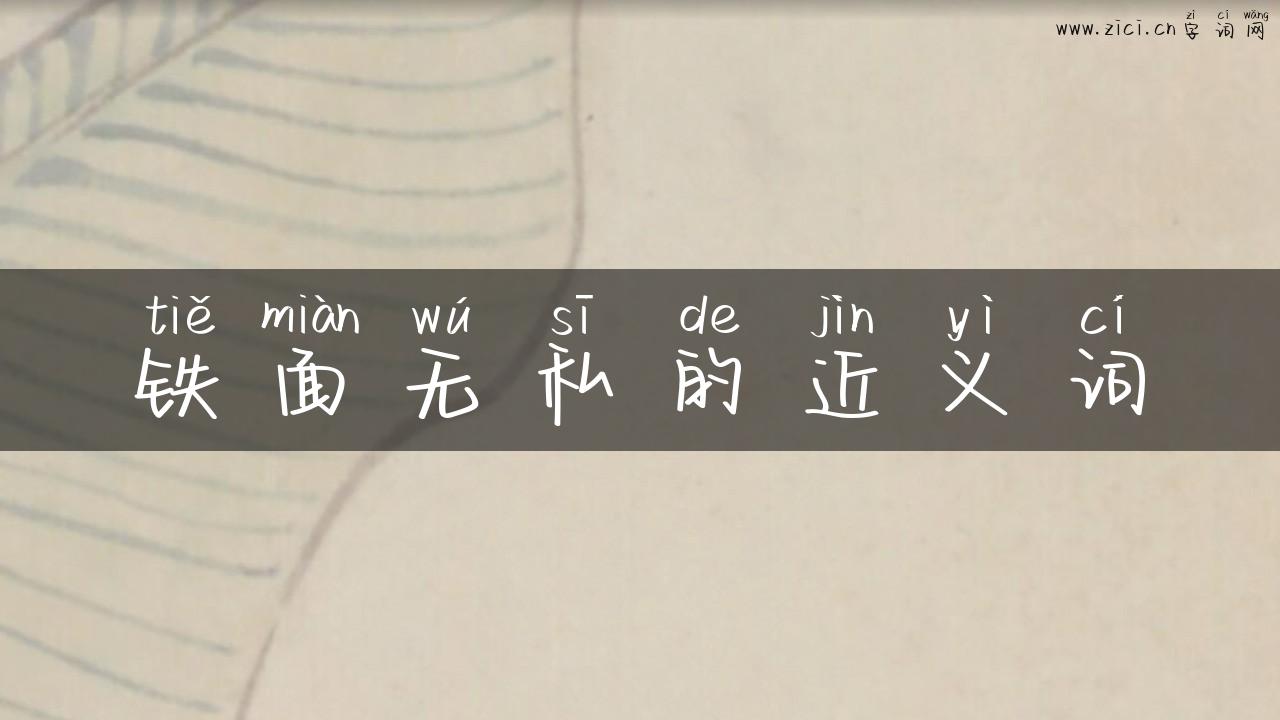 铁面无私的近义词