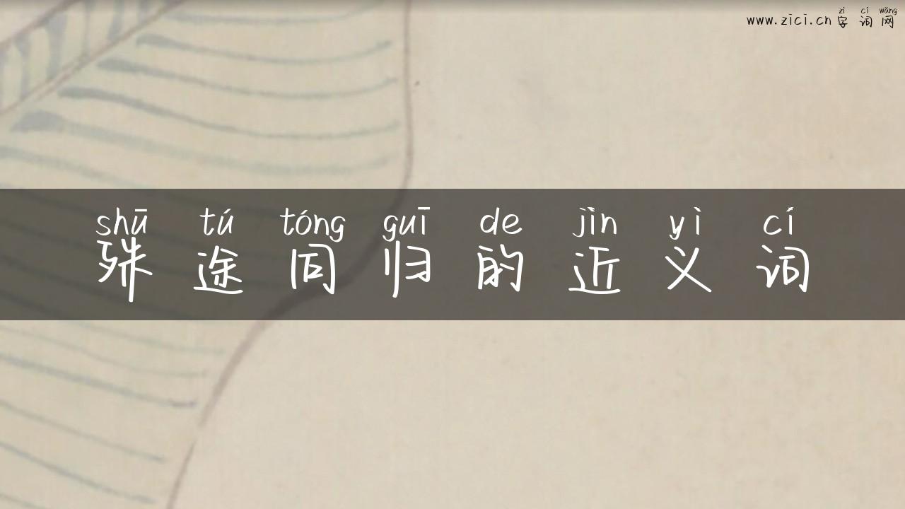 殊途同归的近义词