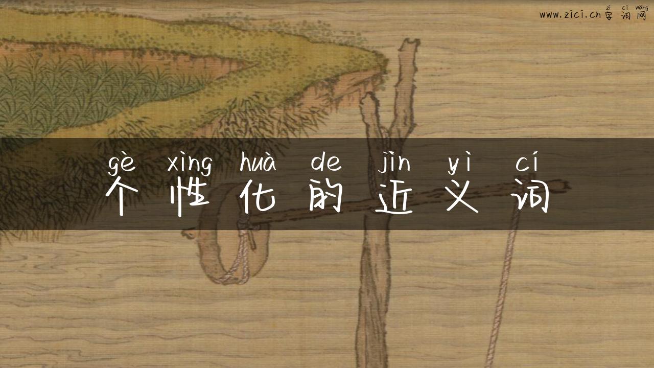 个性化的近义词