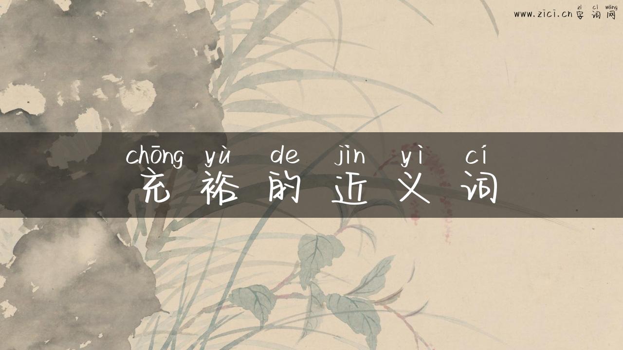充裕的近义词