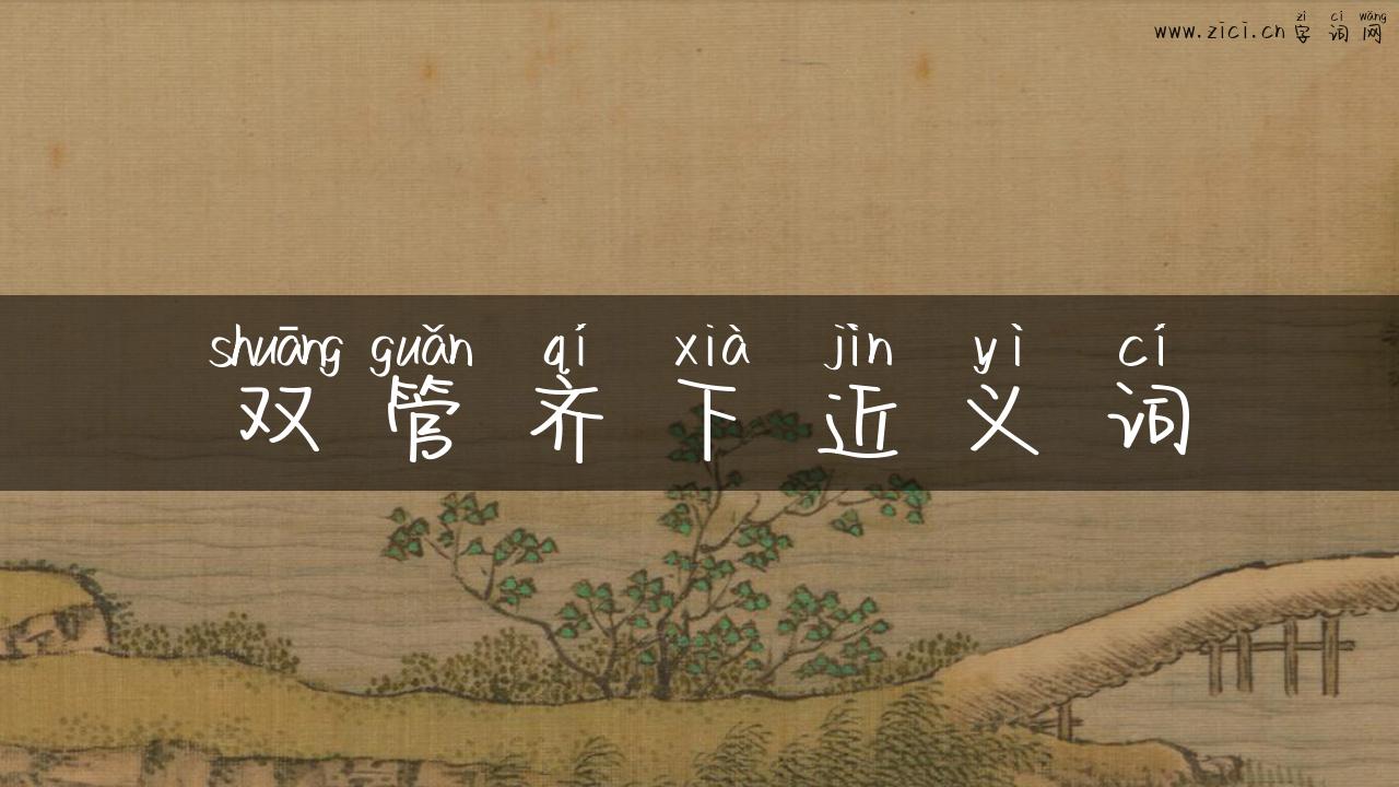 双管齐下近义词