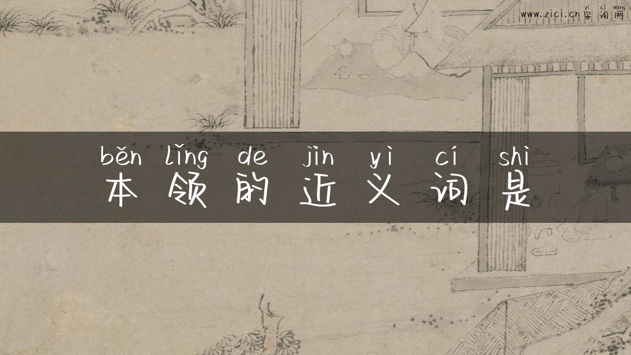 本领的近义词是