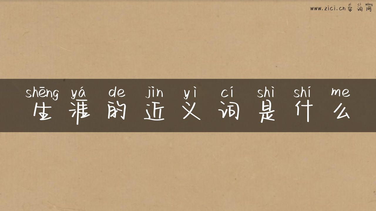 生涯的近义词是什么
