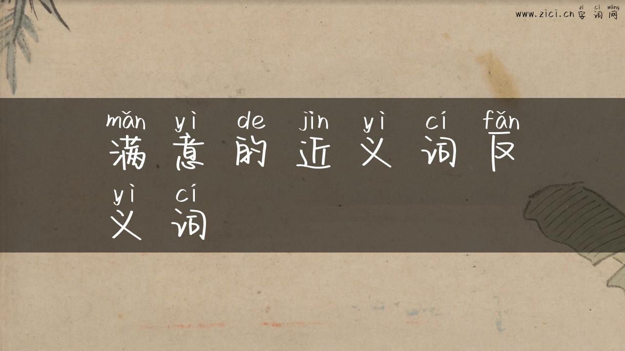 满意的近义词反义词