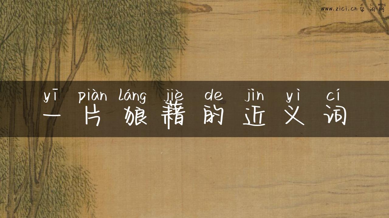 一片狼藉的近义词