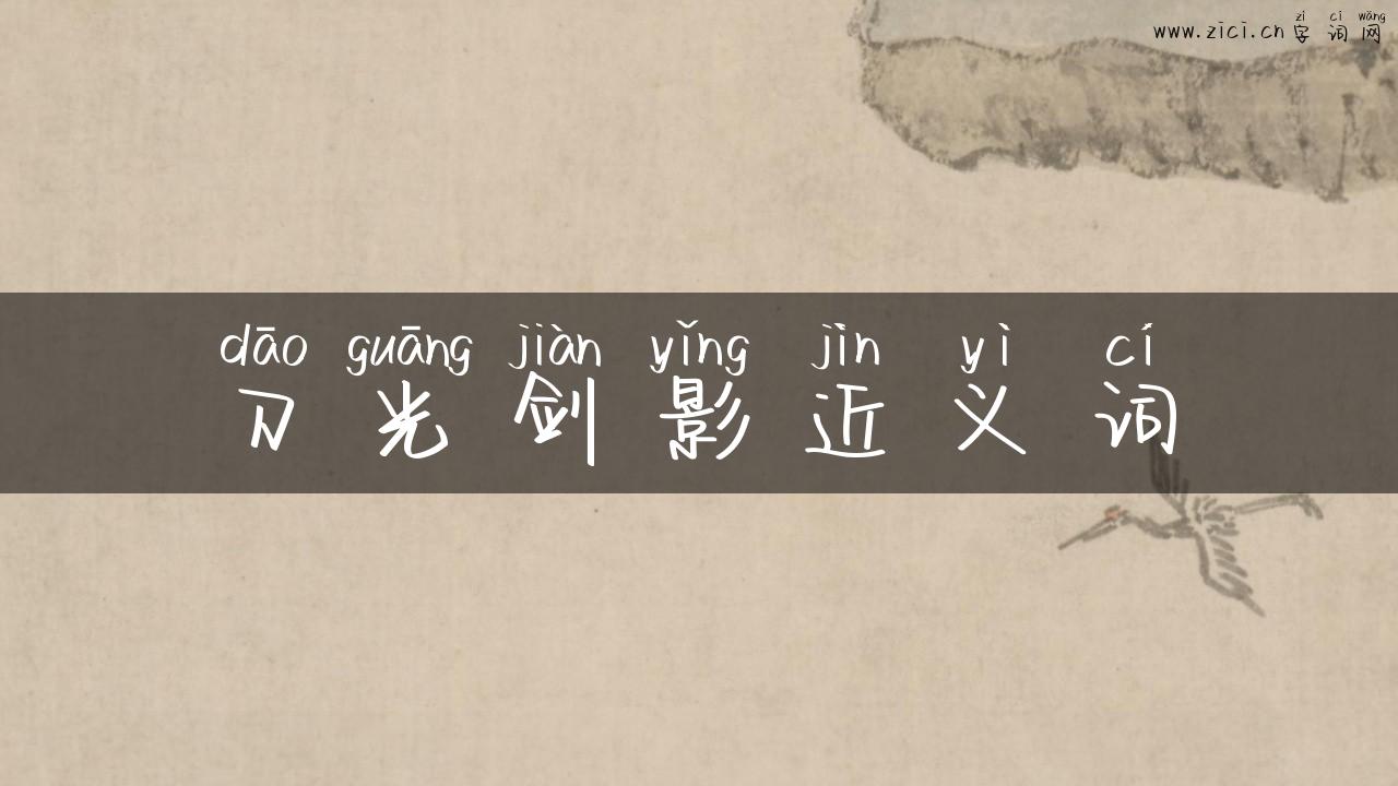 刀光剑影近义词