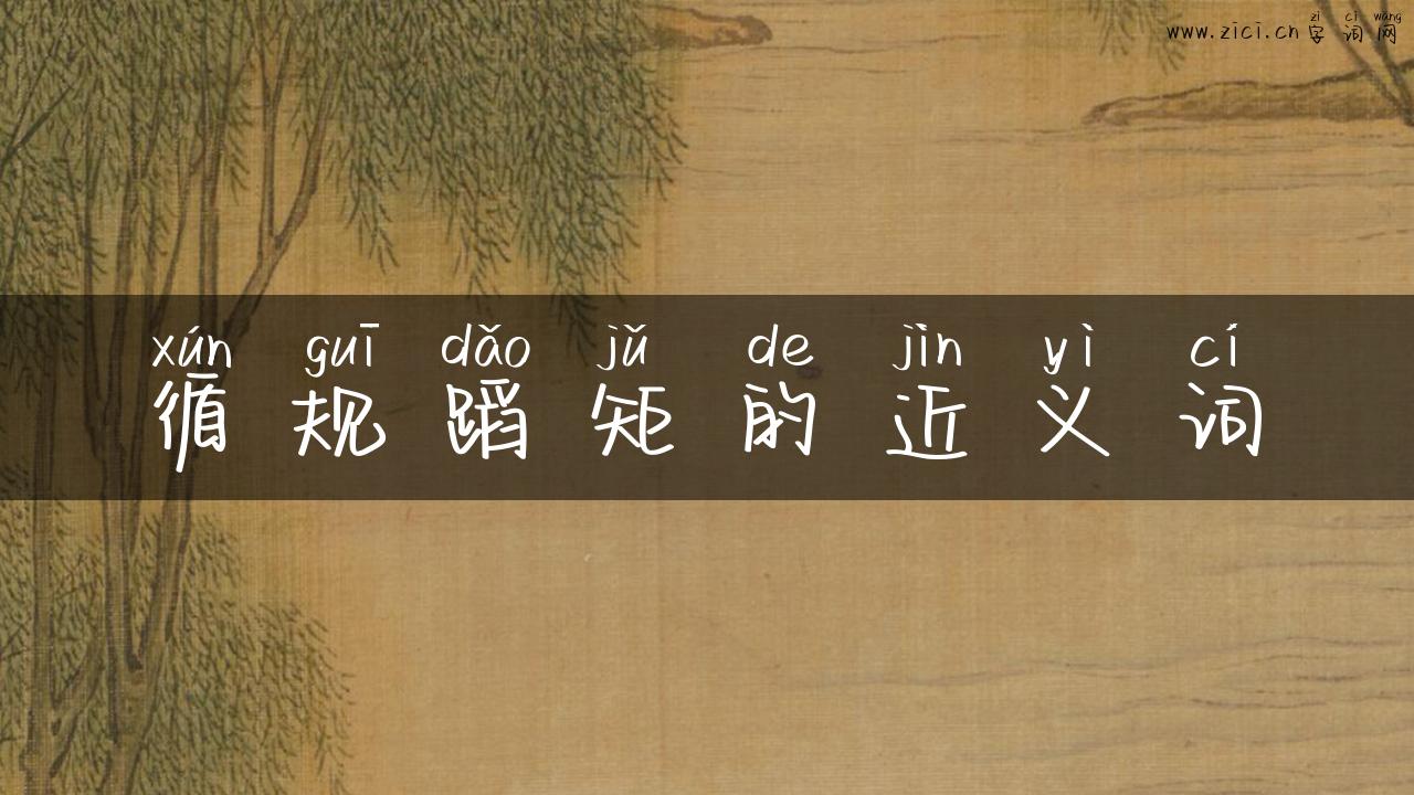 循规蹈矩的近义词