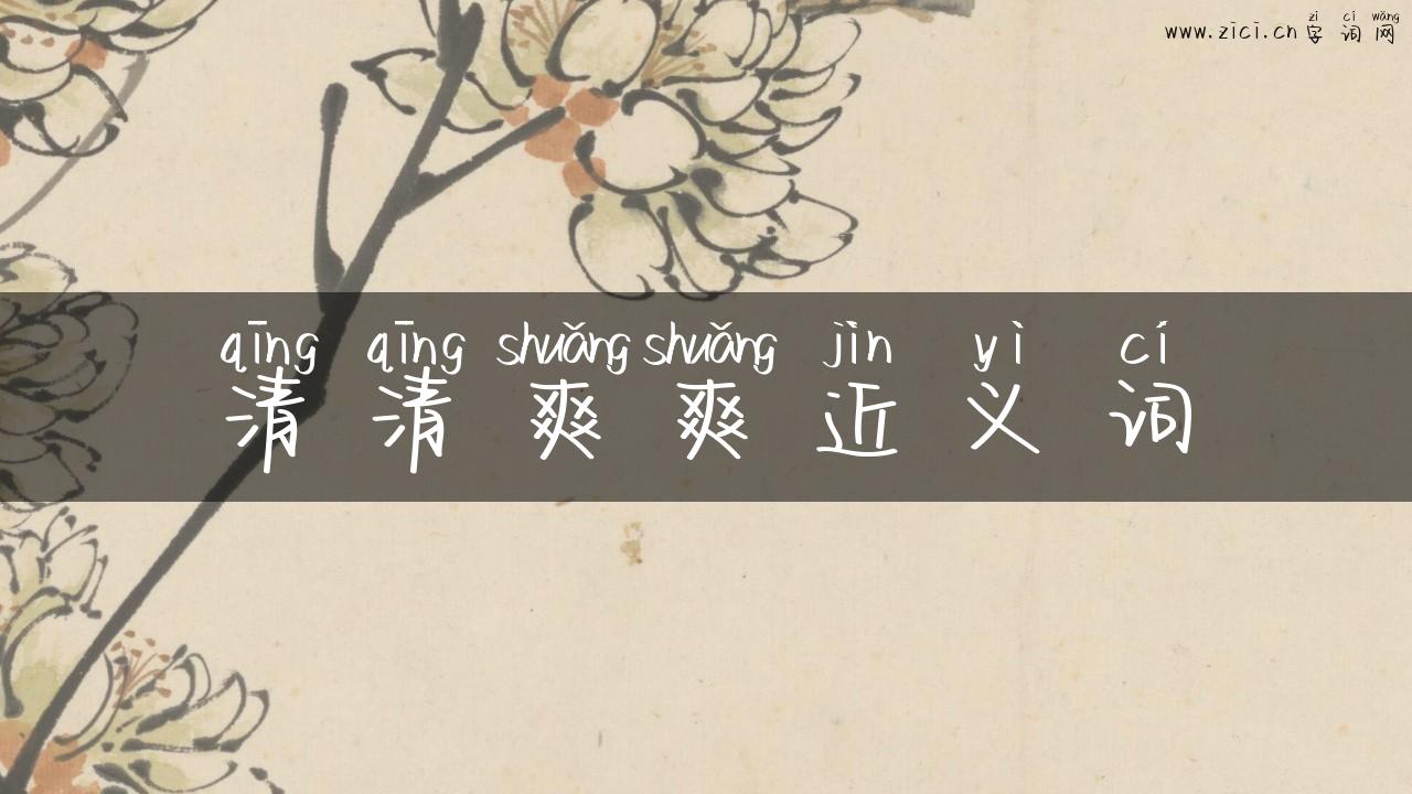 清清爽爽近义词