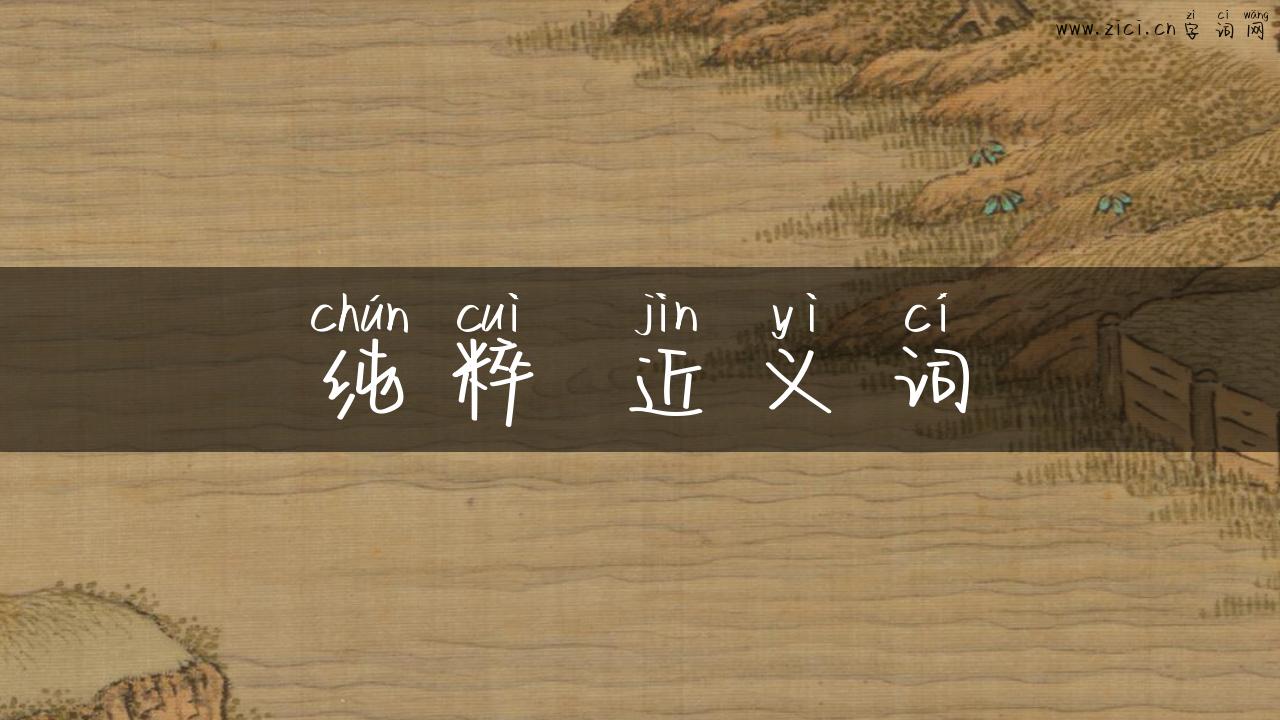 纯粹 近义词