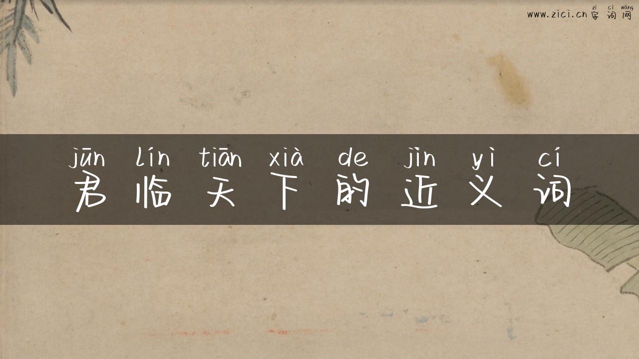 君临天下的近义词