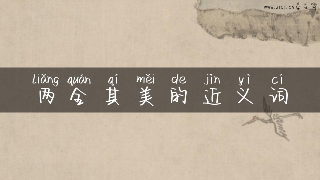 两全其美的近义词