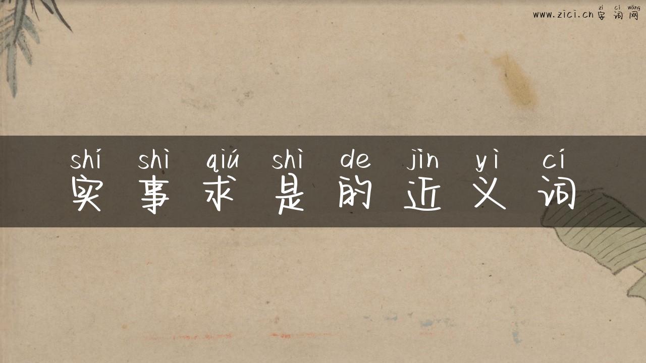 实事求是的近义词