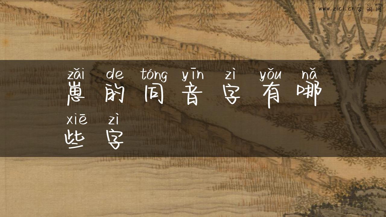 崽的同音字有哪些字