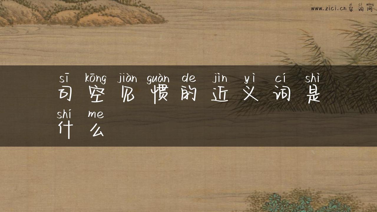 司空见惯的近义词是什么