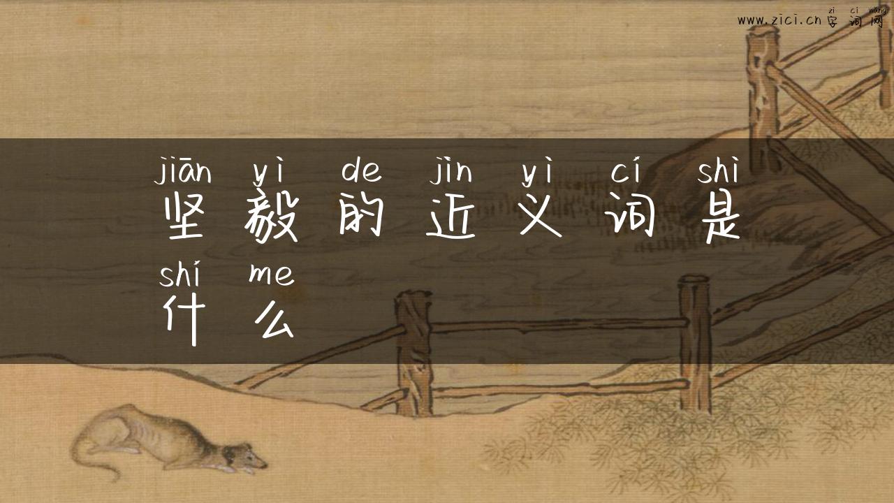 坚毅的近义词是什么