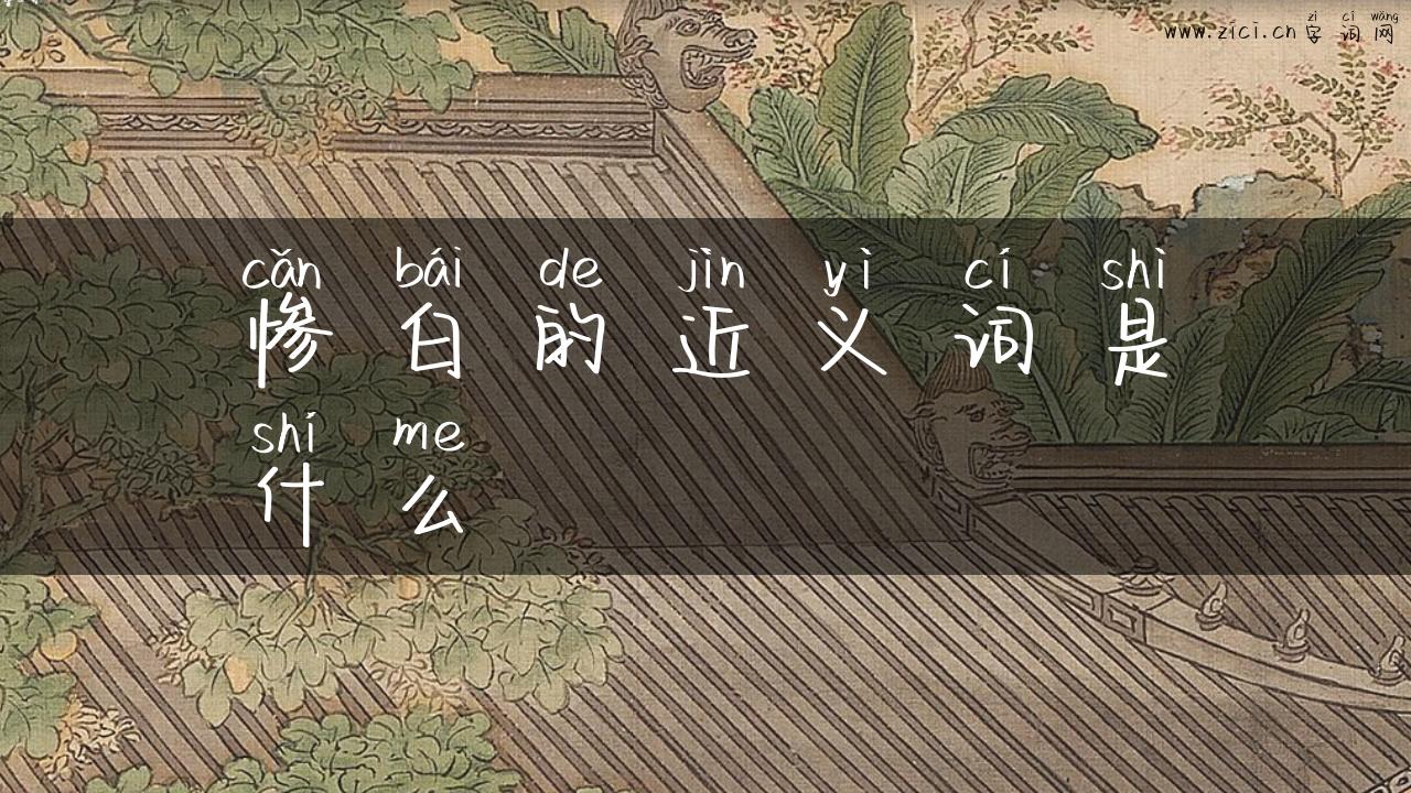 惨白的近义词是什么