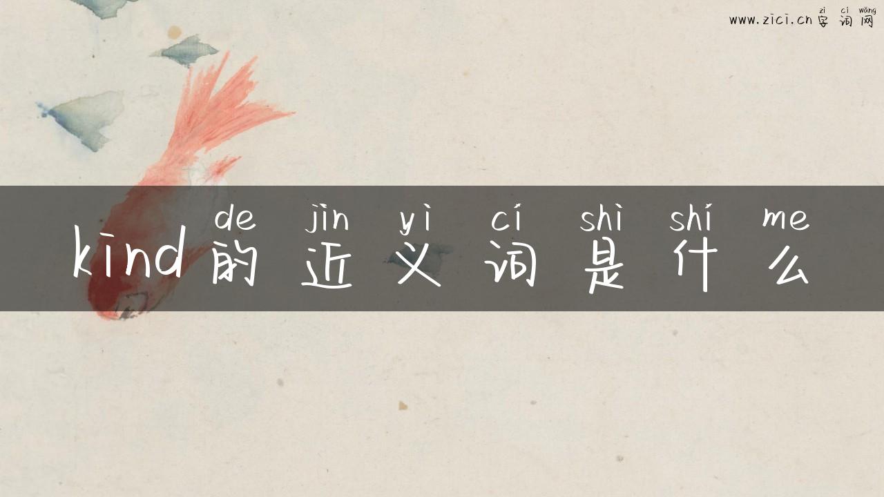 kind的近义词是什么