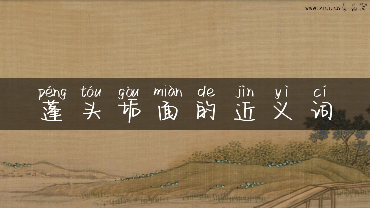 蓬头垢面的近义词