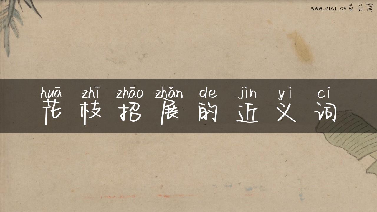 花枝招展的近义词