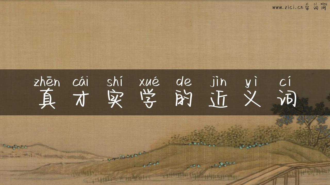 真才实学的近义词