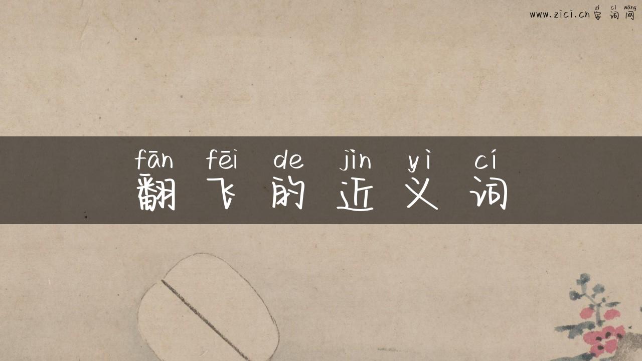 翻飞的近义词