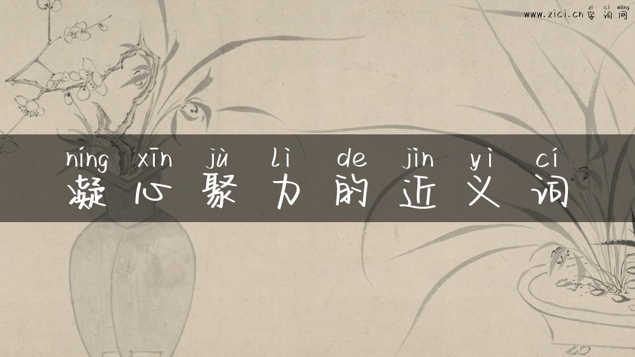 凝心聚力的近义词