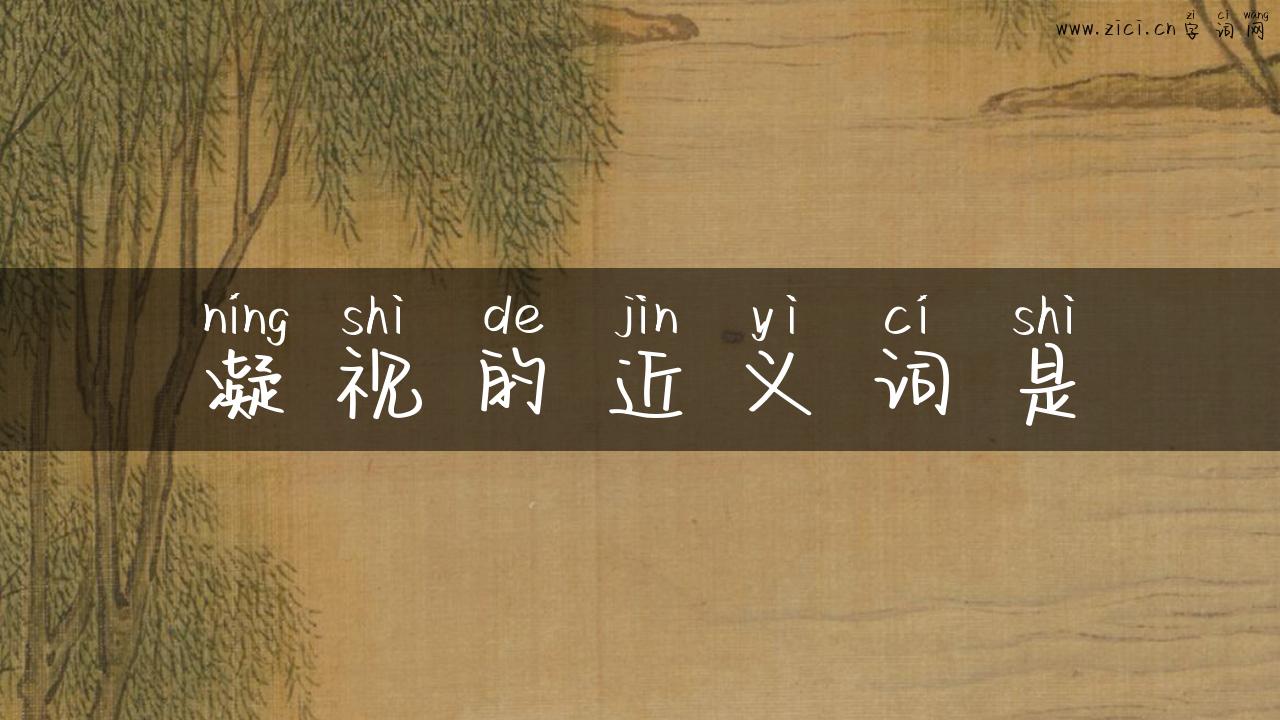 凝视的近义词是