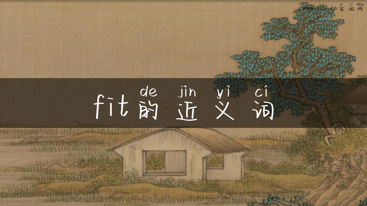 fit的近义词