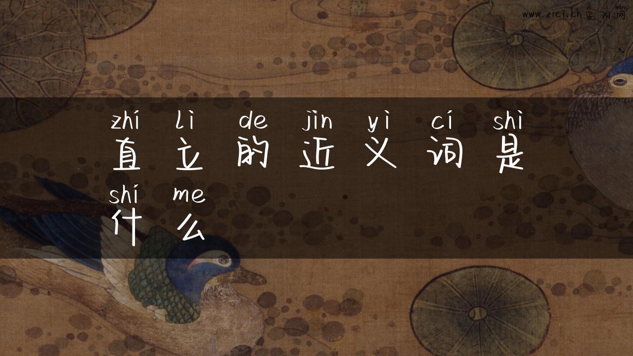 直立的近义词是什么