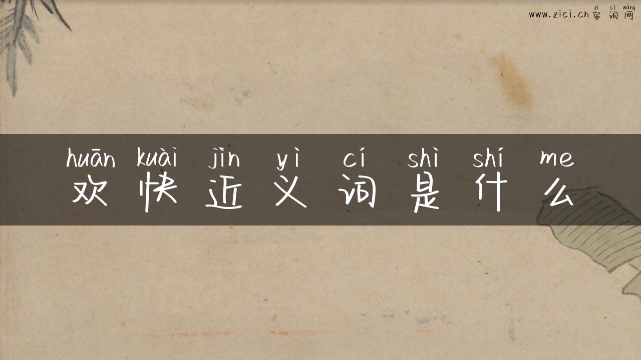 欢快近义词是什么