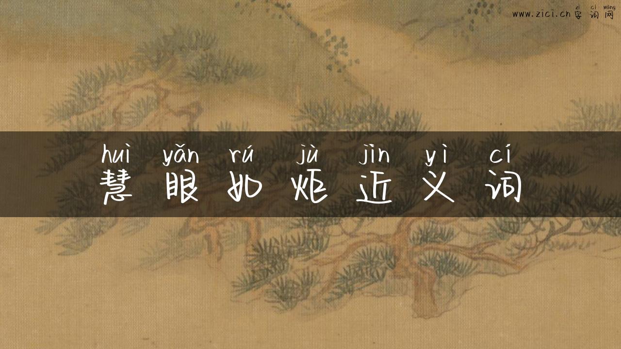 慧眼如炬近义词