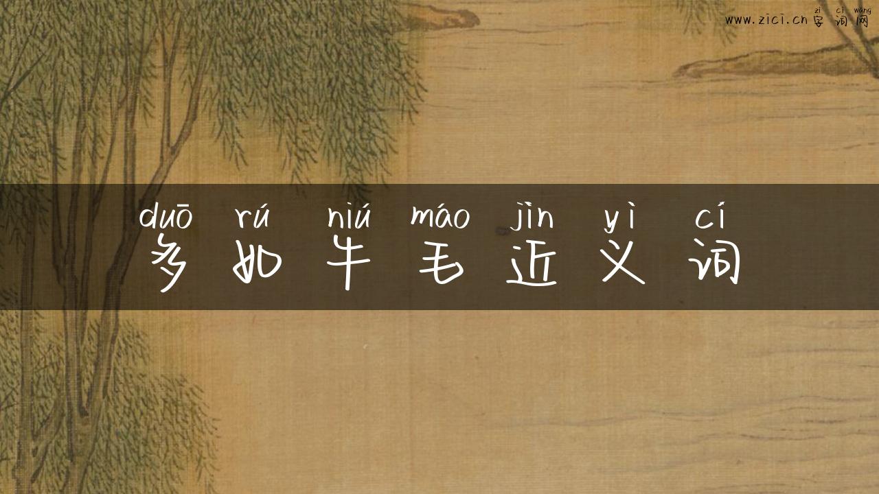 多如牛毛近义词