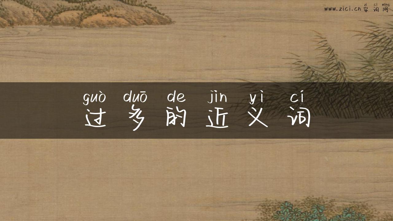 过多的近义词