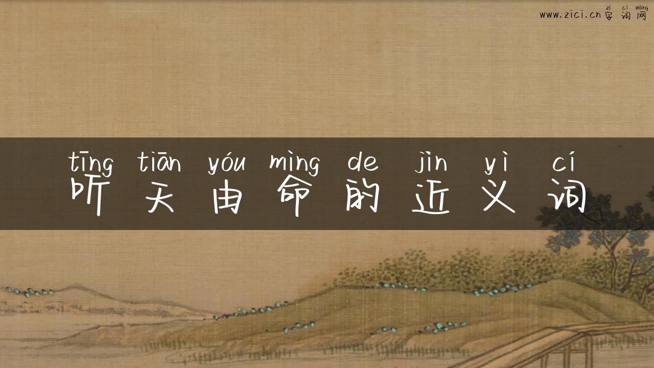听天由命的近义词
