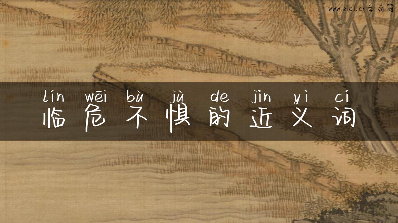 临危不惧的近义词