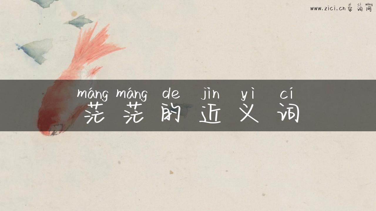 茫茫的近义词