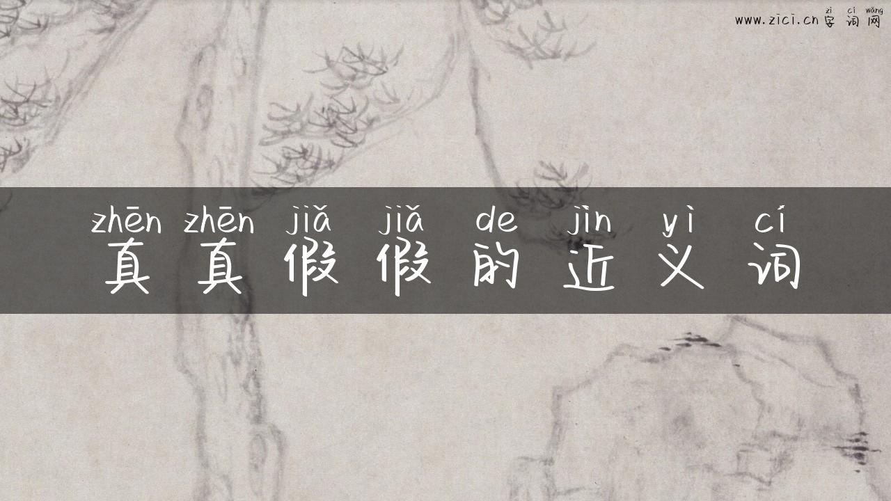 真真假假的近义词