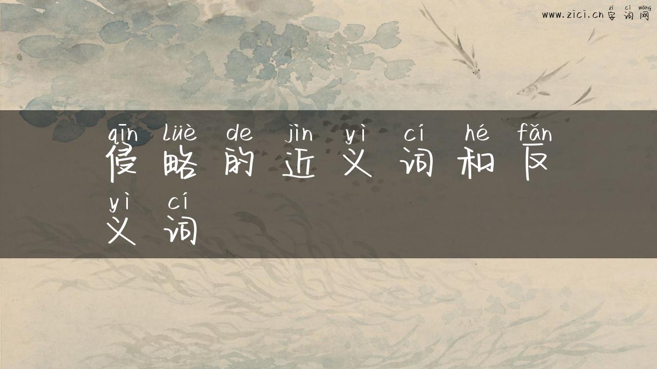 侵略的近义词和反义词