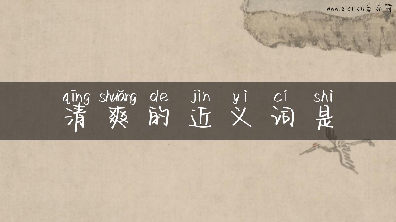清爽的近义词是