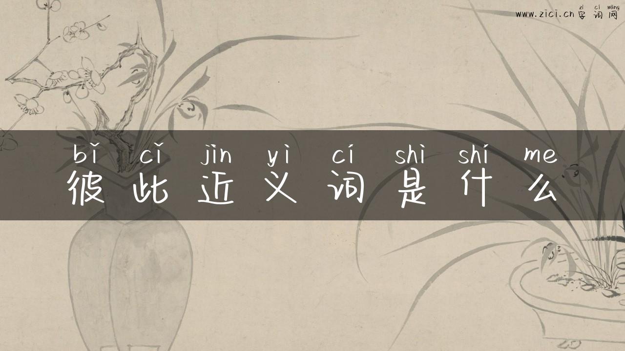 彼此近义词是什么