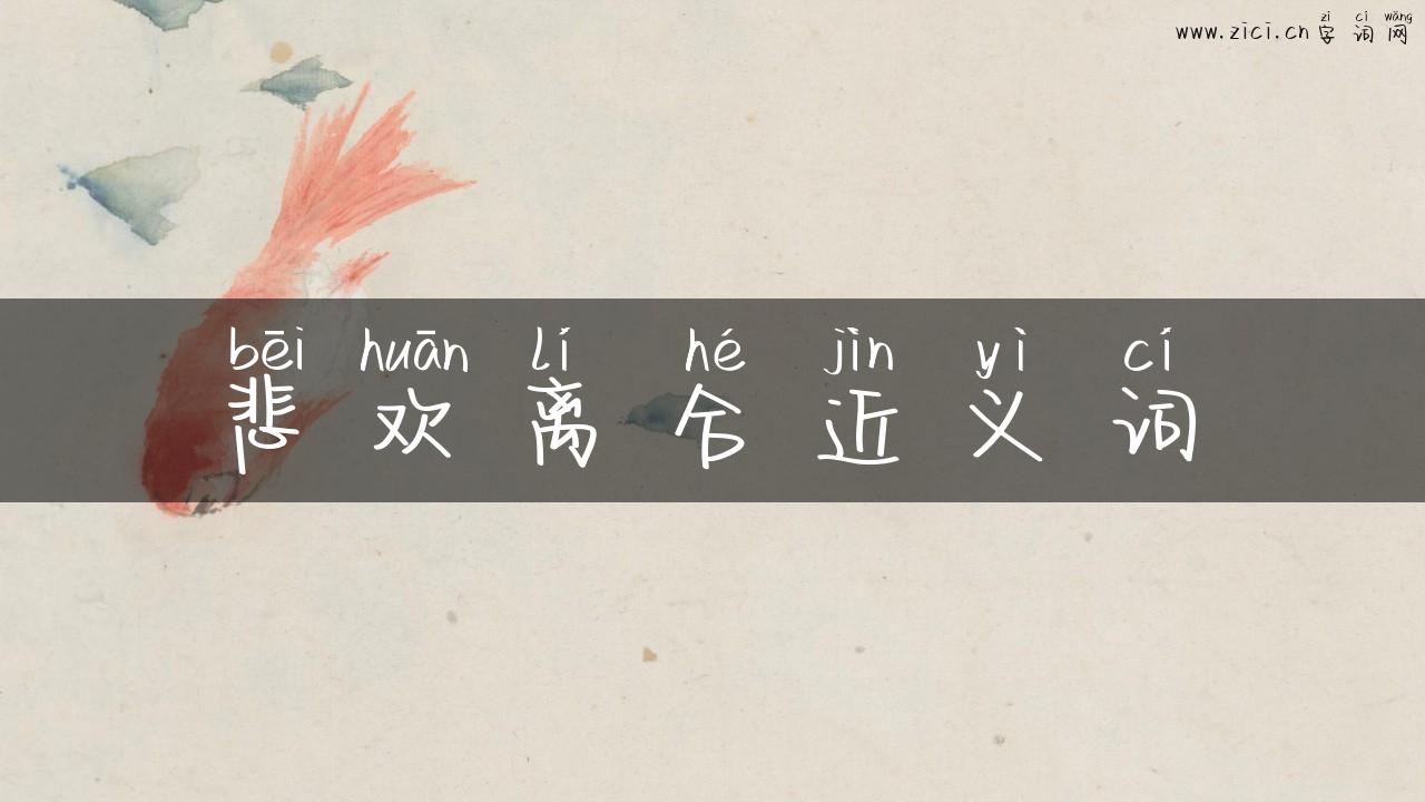 悲欢离合近义词