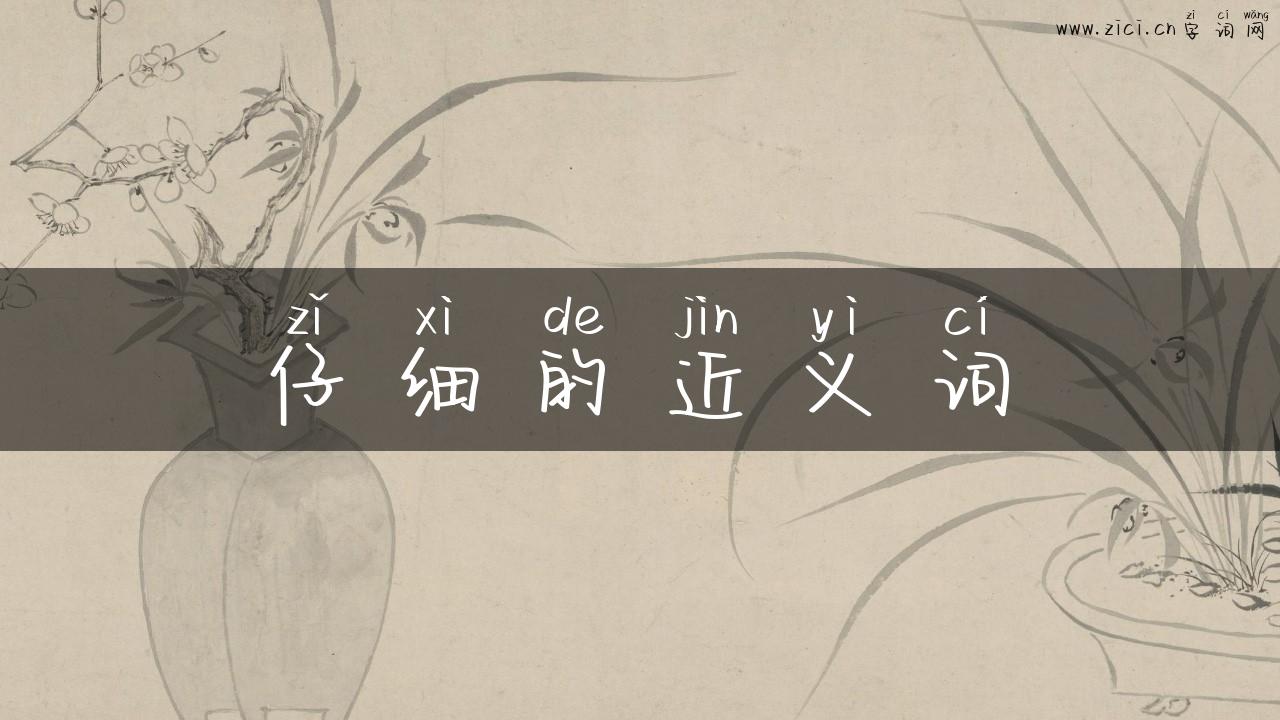 仔细的近义词
