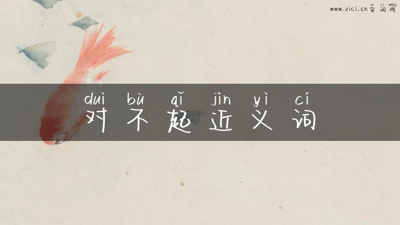 对不起近义词