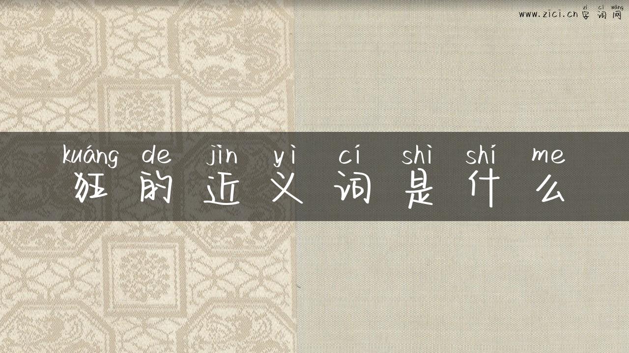 狂的近义词是什么